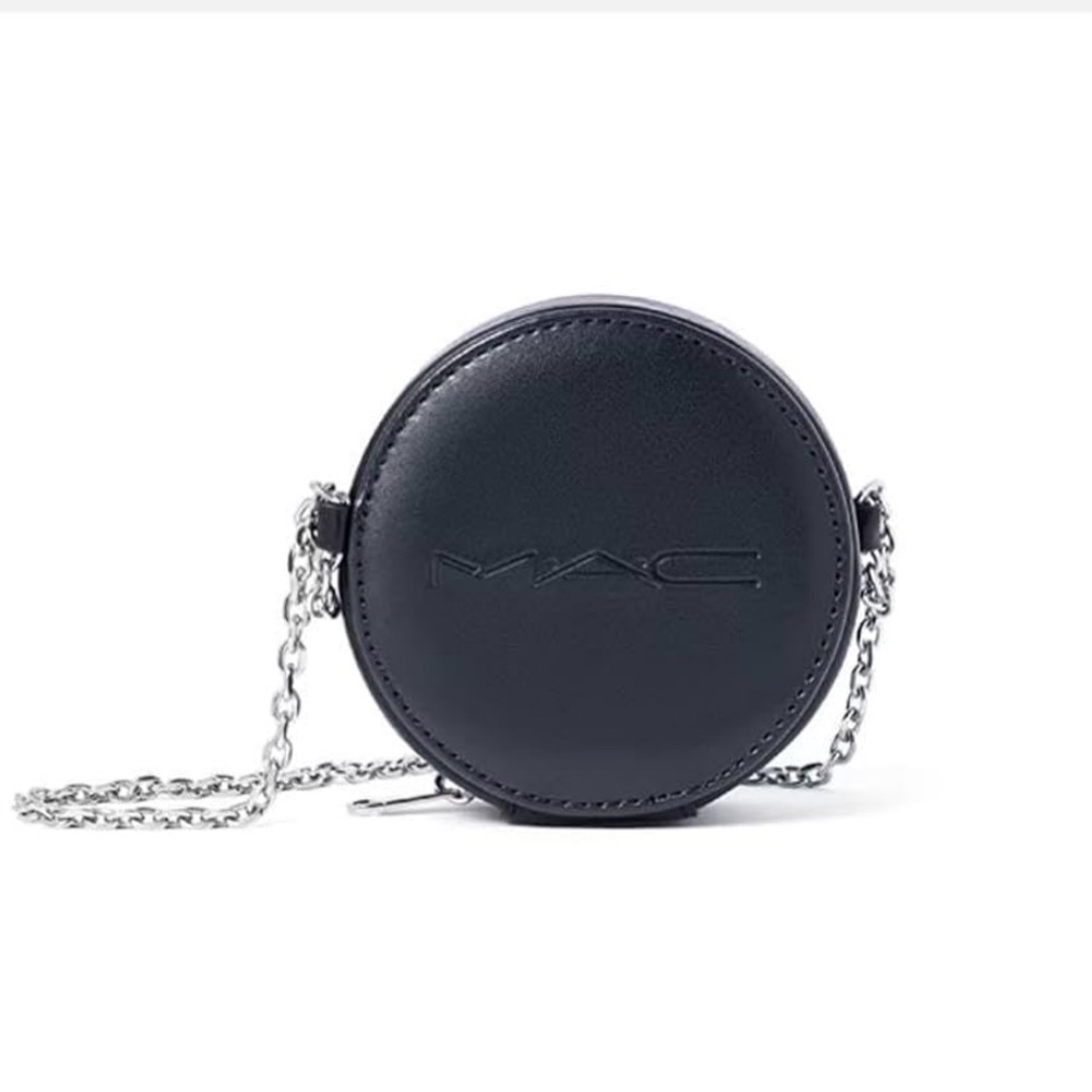 MAC Cosmetics Limited Edition Black Round Crossbody Bag on Chain